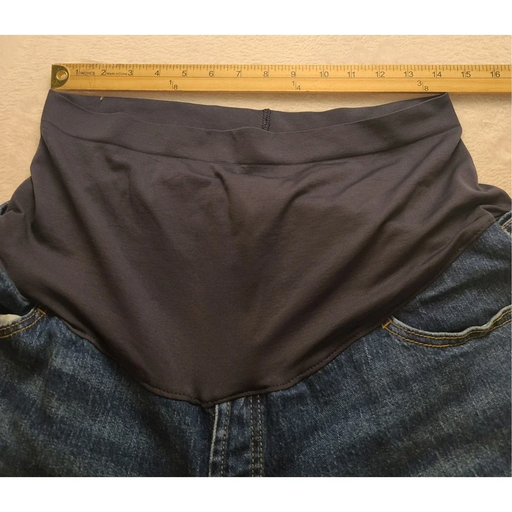 Old Navy Maternity Boyfriend Women's Jeans Blue Full Panel Denim Size 16 Pants‎